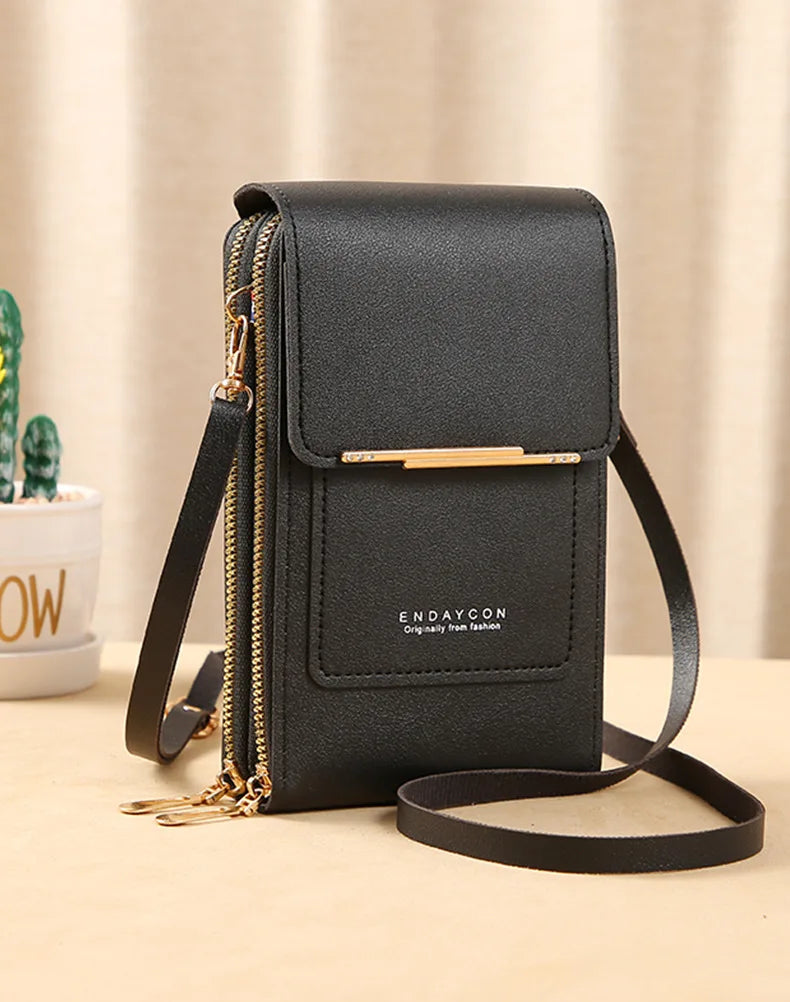 Bolsa Feminina Tela Sensível Ao Toque Celular Bolsa De Ombro Bolsa Feminina Barato Pequena Carteira De Couro Macio Crossbody сумка