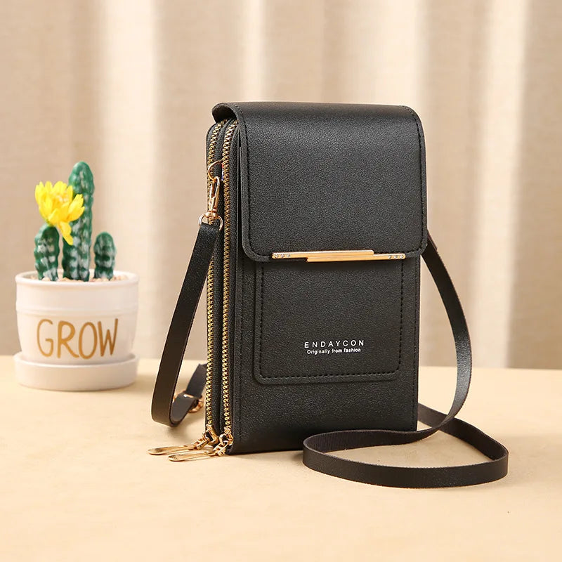 Bolsa Feminina Tela Sensível Ao Toque Celular Bolsa De Ombro Bolsa Feminina Barato Pequena Carteira De Couro Macio Crossbody сумка