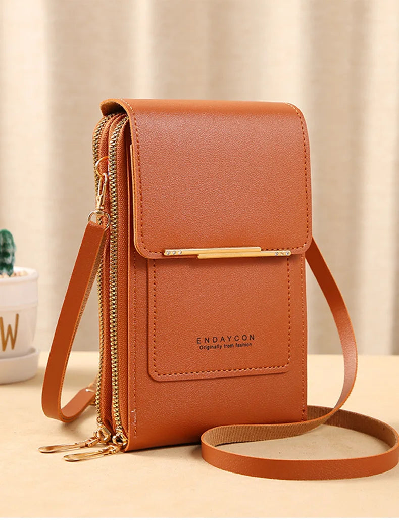 Bolsa Feminina Tela Sensível Ao Toque Celular Bolsa De Ombro Bolsa Feminina Barato Pequena Carteira De Couro Macio Crossbody сумка