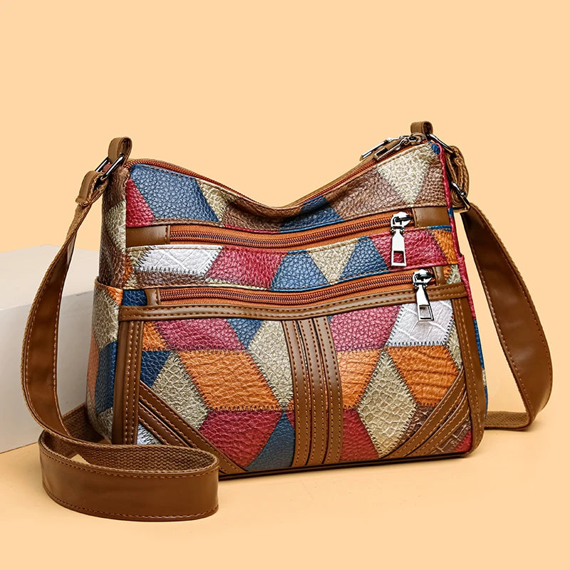 Bolsa tiracolo monocromática feminina, grande capacidade, bolsa de luxo, bolsa de ombro feminina, bolsa casual para viagem, bolsa Hobos vintage, nova