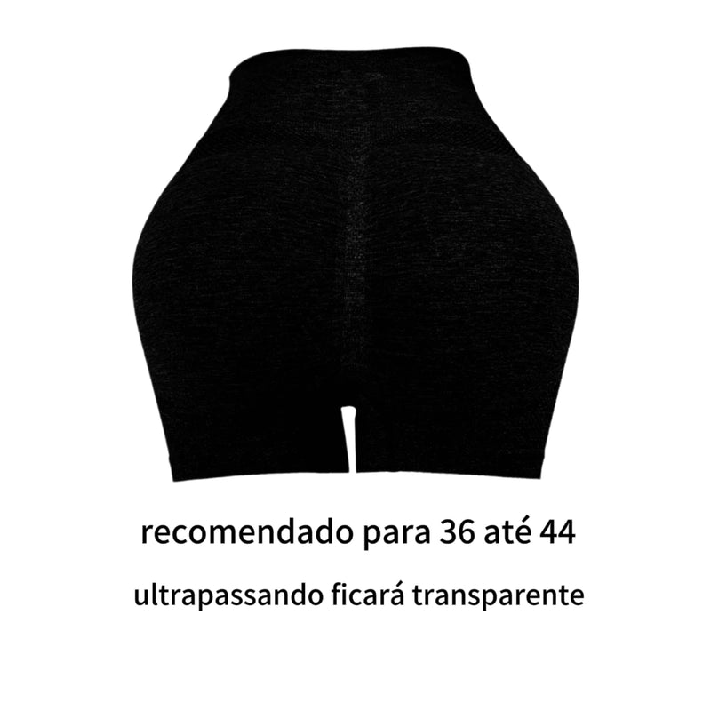 Short Legging Academia Curto Feminino Levanta Bumbum Sem Costura Cintura Alta