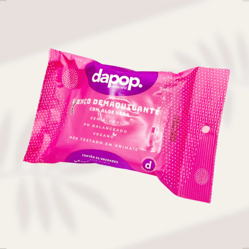 Lenço Demaquilante Dapop Detox: Limpeza Profunda e Pele Renovada