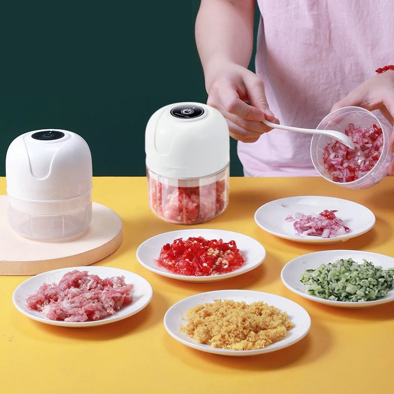 Mini Processador Triturador Sem Fio Elétrico 250ML De Alimentos